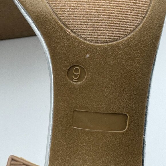 Journee Womens Idda Rhinestone Silver Textile High Block Heel Sandals Size 9 - Picture 6 of 10